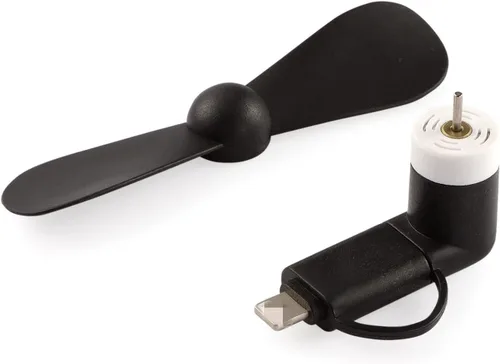 Vista 7 de Mini ventilador de teléfono celular, 6 paquetes de ventiladores 2 en 1 para teléfonos móviles compatibles con iPhone/iPad/Android Smartphone/Tablet