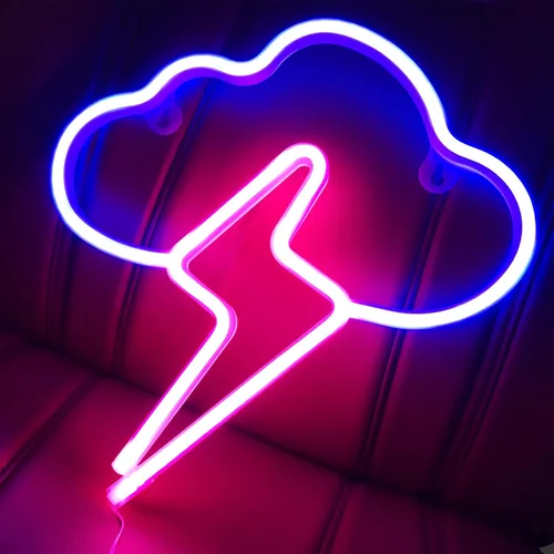 Vista 27 de Letrero de neón para decoración de pared, estético, amarillo, para dormitorio, USB/3-AA, funciona con pilas, luz nocturna para decoración de luz