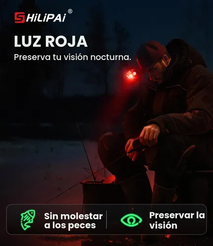 Vista 3 de Linterna frontal LED recargable con sensor de movimiento, 6 modos para elementos esenciales de equipo de campamento y senderismo, mini linterna Negro