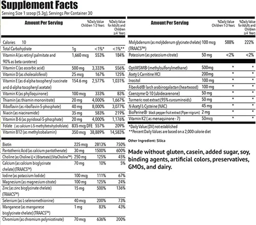 Vista 8 de Suplemento Vitamínico Simple Spectrum, Apoyo Nutricional, Sin Azúcares Añadidos ni Ingredientes Artificiales