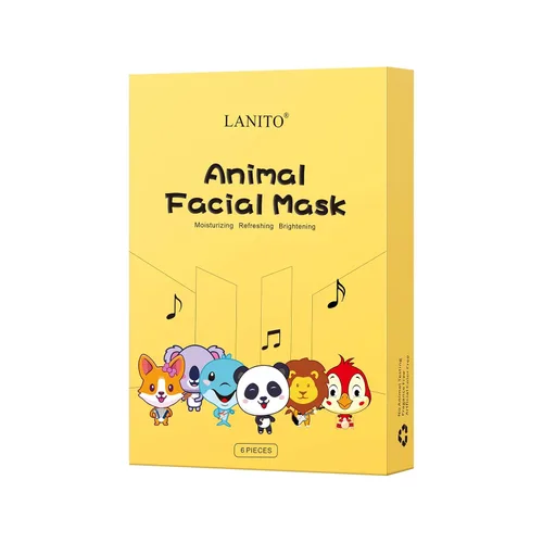 Vista 5 de Máscaras de spa de animales Máscaras de hoja de personajes Máscara facial para niños Fiesta de día de spa Noche de chicas Noche de spa
