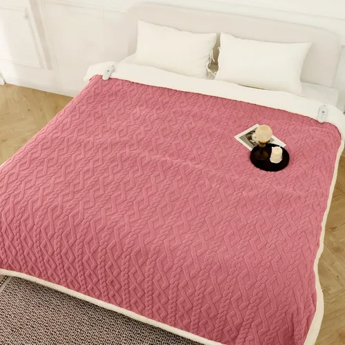 Vista 13 de Manta eléctrica tamaño individual 62"X84" amarilla - Manta cálida y gruesa de sherpa con calefacción para invierno con 5 niveles de calentamiento