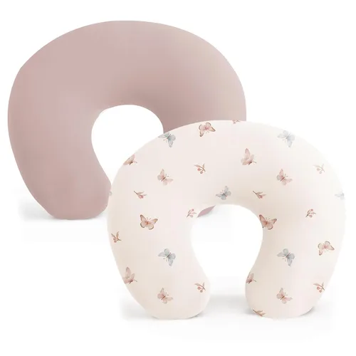 Vista 9 de Konssy Paquete de 2 Fundas para Almohada de Lactancia, Funda de Lactancia Elástica y Suave para Amamantar, Funda de Almohada para Bebés Niñas Niños