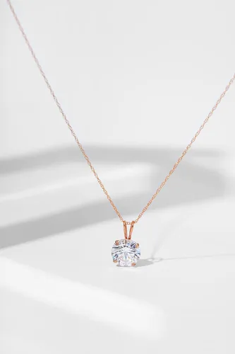 Vista 2 de Tienda Collection 14K Gold Infinite Elements Cubic Zirconia Pendant with Chain