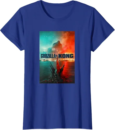 Vista 35 de Godzilla vs Kong - Camiseta oficial con póster, Negro