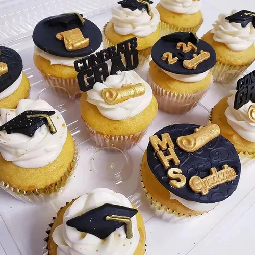 Vista 2 de Molde de 3 caramelos de graduación, molde de diploma de graduación para casquillo de doctorado, felicitaciones a graduados, gelatina, chocolate