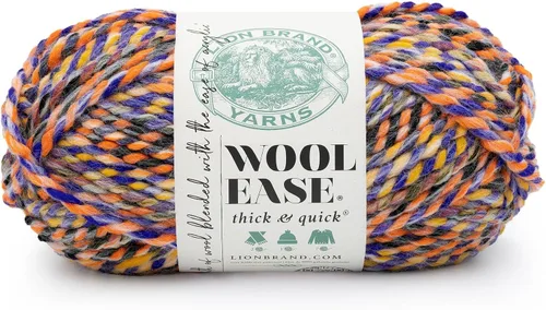 Vista 49 de Lion Brand Yarn - Ovillo de lana Wool-Ease Thick & Quick color fuerza aérea Super Bulky Wool Acrylic Blend Fiber for Soft Hats, Sweaters, Chunky