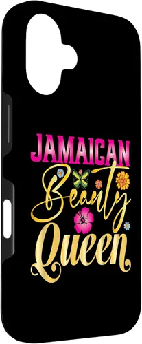 Vista 3 de iPhone 16 Jamaican Beauty Queen Jamaica Flag Jamaica Girl Souvenir Case