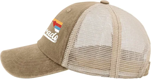 Vista 3 de Colorado Mountains Hat Trucker Hat Men Trendy Mesh Hat for Summer, Pigmento Caqui02, Talla única