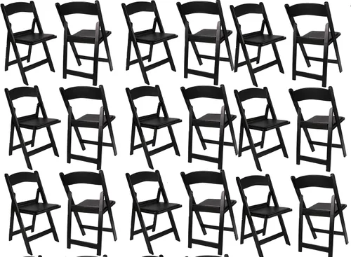 Vista 26 de BTEXPERT Silla plegable de resina con asiento acolchado de vinilo para interiores y exteriores, ligera, set para eventos en el hogar, fiestas