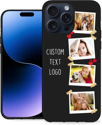 Vista 16 de Funda de teléfono personalizada para Apple iPhone 16, 15, 14, 13, 12, 11 Pro Max Plus Mini XR X XS 8 7+ SE 2022 2020 con imagen, logotipo, texto 01