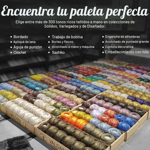 Vista 5 de Valdani Pearl Cotton Sz 12 El aroma de las flores 110 yardas/pelota Surtido