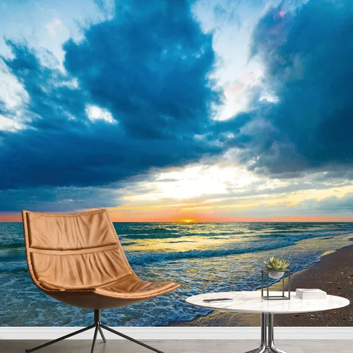 Vista 29 de SIGNWIN Mural de pared Playa y Mar Azul, Papel pintado autoadhesivo extraíble, decoración de pared para dormitorio, sala de estar, 66 x 96 pulgadas