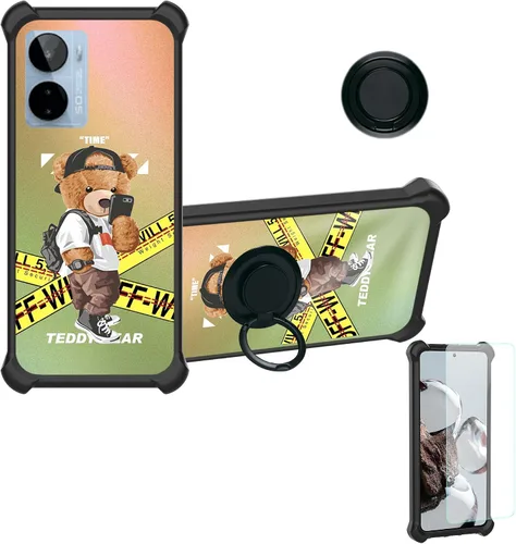 Vista 12 de Aroepurt Funda para Blu Bold N3 compatible con Blu Bold N3 Phone Cover [con protector de pantalla de vidrio templado] [PC duro + silicona suave]