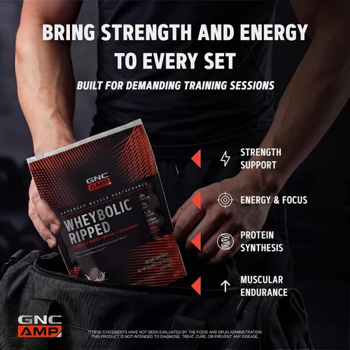 Vista 3 de GNC AMP Wheybolic Ripped - Galletas y crema (9 porciones) Clinically Proven to Increase Muscle Strength and Size, Enhanced with Leucine and BCAAs