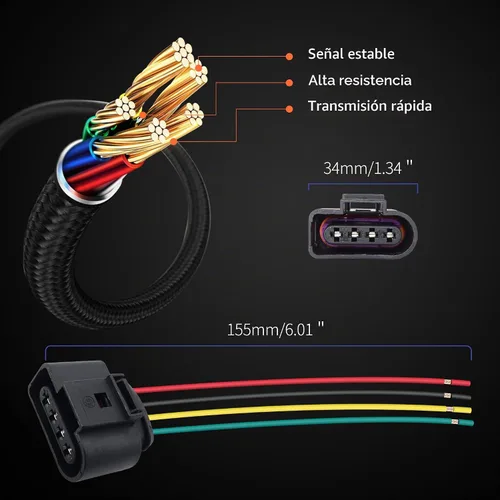 Vista 2 de HiSport 4 piezas de bobina de encendido hembra conector conector arnés coleta - 1J0973724 compatible con Audi VW Jetta Passat