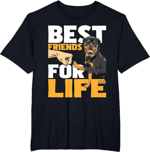 Vista 57 de Best Friends for Life - Rottweiler Animal Dog Lover Breeder T-Shirt