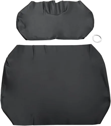Vista 4 de Juego de fundas de asiento delantero para carrito de golf E-Z-Go TXT, cuero de microfibra, color negro