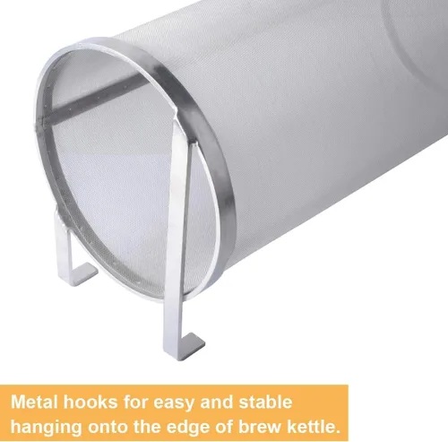 Vista 4 de Gekufa Filtro Hop Spider de acero inoxidable de 300 micras con cuchara, colador casero para elaboración de cerveza, té, café, té de abono
