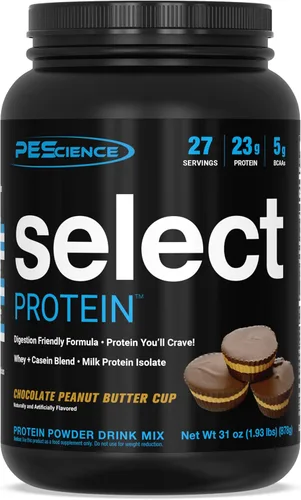 Vista 34 de PEScience Select Protein Powder, mezcla de suero y caseína, proteína limpia en polvo para mujeres y hombres, baja en calorías, baja
