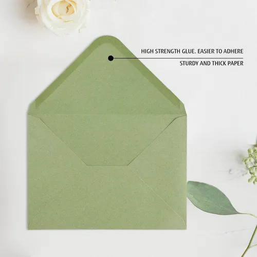 Vista 3 de Granhoolm Paquete de 50 sobres de 5 x 7, sobres de invitación A7 con bandera V de 5.25 x 7.25 pulgadas para tarjetas de 5 x 7, ideal para Verde
