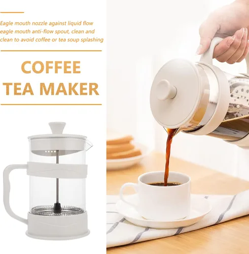 Vista 4 de DOITOOL Cafetera de café expreso, cafetera de café, cafetera de vidrio, prensa de café de vidrio, cafetera de té de 27.1 fl oz, filtro de café frío