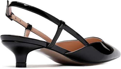 Vista 5 de WAYDERNS Zapatos de tacón bajo con correa de tobillo y puntera puntiaguda para mujer, 1.5 pulgadas