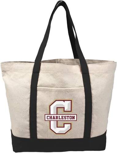 Vista 336 de Campus Lab Bolsa de lona con logotipo primario colegiado con bolsillo externo, bolsa de hombro reutilizable para ir de compras, playa Águilas A&m