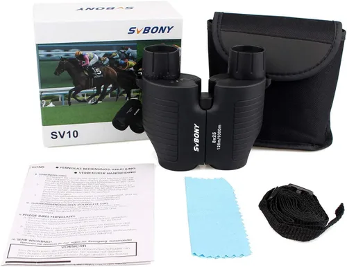 Vista 7 de SVBONY SV10 8 x 25 prismáticos de alta potencia para adultos, revestimiento FMC, mini prismáticos de bolsillo compactos de enfoque fijo para viajes