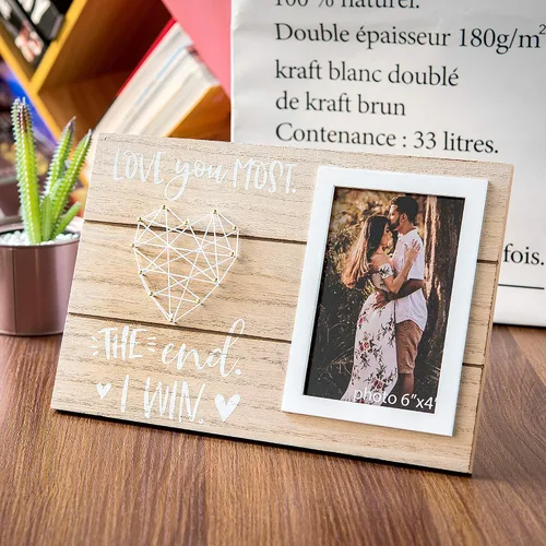 Vista 4 de Marco de fotos romántico para parejas, marido, esposa o prometido, regalo romántico para parejas, marido, esposa o prometido, 4 x 6 pulgadas