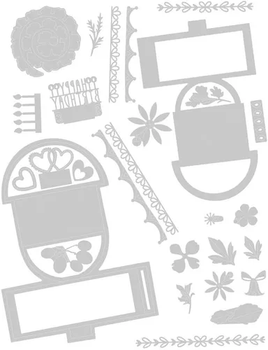 Vista 2 de Sizzix Thinlits Plus - Juego de troqueles (29 unidades), multicolor