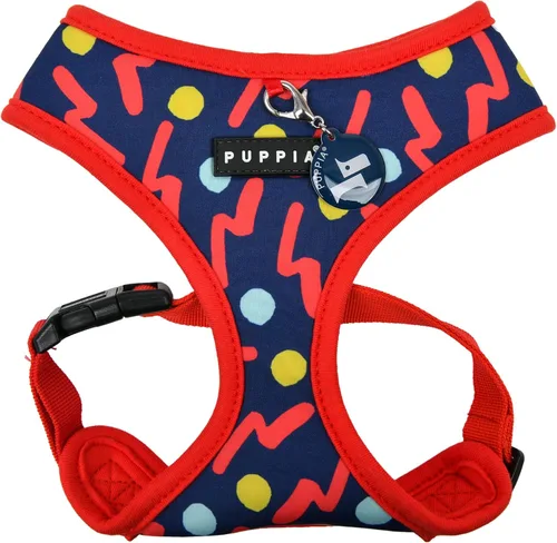 Vista 6 de Puppia Arnés para perro sobre la cabeza de moda de primavera y verano, Aqua_Fete, talla M