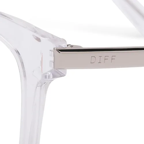 Vista 7 de DIFF Bella - Gafas de computadora de diseño cuadrado con bloqueo de luz azul de gran tamaño para mujeres