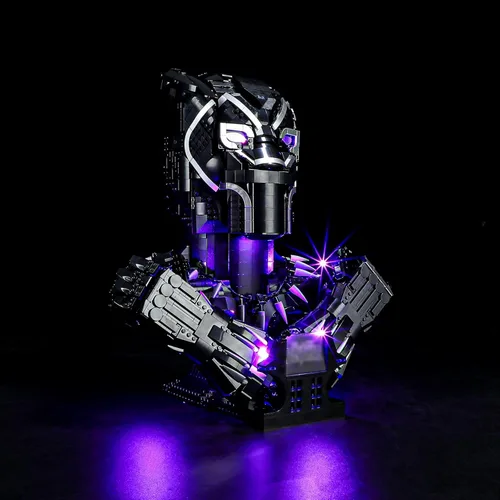 Vista 2 de BRIKSMAX Kit de iluminación LED para LEGO-76215 Black Panther, compatible con el modelo de bloques de construcción de Lego Marvel, no incluye juego