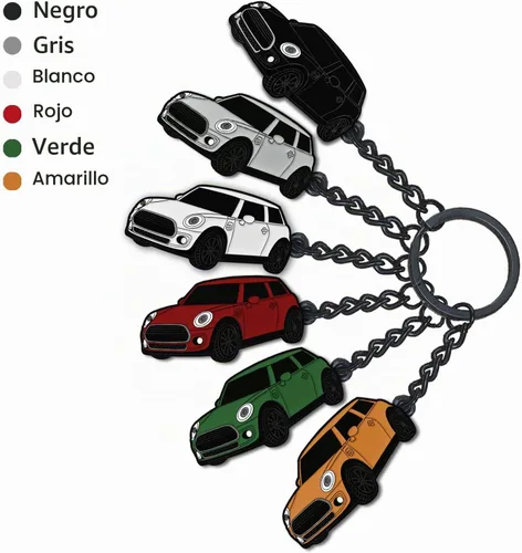 Vista 4 de Llavero Cooper, para accesorios Cooper/Cooper S 2014-2022,Llavero de metal Negro
