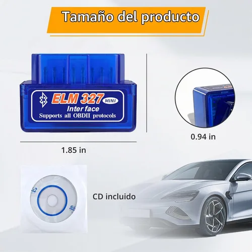 Vista 2 de Dickno ELM327 OBDⅡ Escáner de diagnóstico automático para coche, herramienta de escaneo Bluetooth automotriz profesional y lector de código 1 unidad.