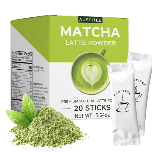 Vista 10 de Polvo de té verde matcha orgánico de una sola cuenta, polvo de matcha ceremonial orgánico en un solo paquete – bolsas individuales de matcha (15)