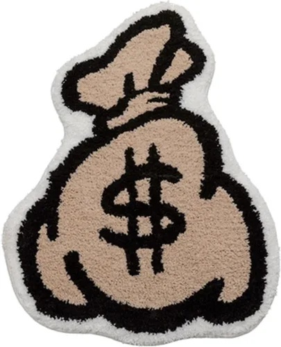 Vista 9 de Alfombra de billetes de 100 dólares para decoración del hogar, bonita alfombra de baño, alfombra de entrada lavable para dormitorio, baño, cocina