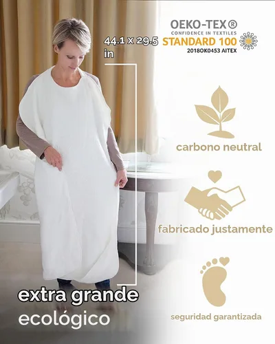 Vista 5 de Cuddledry Toalla de baño para bebé manos libres, algodón lujosamente suave y viscosa derivado de bambú con capucha toalla de bebé Toalla de Gris