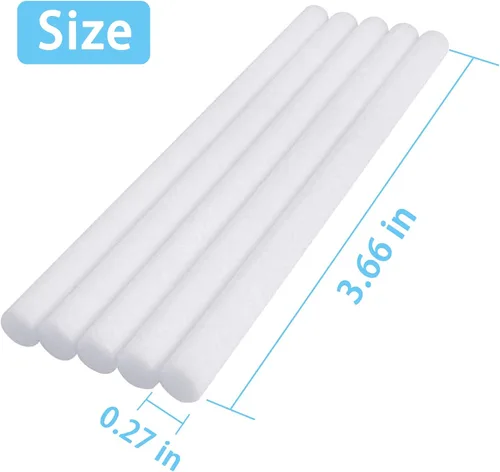 Vista 2 de Filtros de humidificador de 3.66 pulgadas, repuesto de barra de algodón pequeño para INVODA Mini humidificadores de niebla fría (24 unidades)