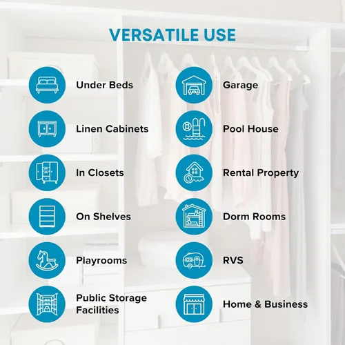 Vista 10 de NeatNestly SmartCube Bolsas de Almacenamiento Bajo la Cama - Paquete de 3 Contenedores Grandes Grises de 39" x 18" x 6" con Asas Reforzadas