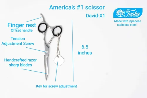 Vista 2 de 6.5 "Tijeras profesionales de peluquería de corte de pelo Tijeras de peluquería Tijeras de peluquería para peluquería de filo 440 C Tijeras