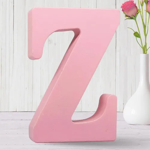 Vista 28 de AOCEAN Letras de madera rosa de 8 pulgadas, letras de madera sin terminar para decoración de pared, letras decorativas de pie, tablero