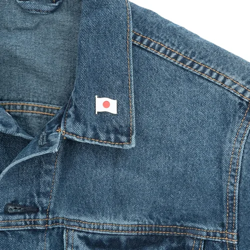Vista 6 de Bandera de Japón País Solapa Pin Esmalte Hecho de Metal Recuerdo Sombrero Hombres Mujeres Patriótico Japonse (Bandera Ondeando Pin), Metal, Sin
