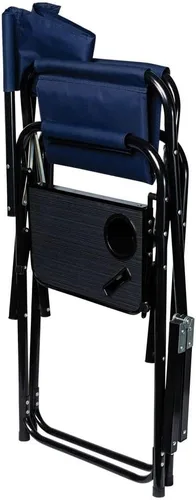 Vista 10 de Dura-Tech Silla alta plegable con mesa Comodidad estable elevada Duradera y resistente Comodidad acolchada Mesa plegable adjunta Capacidad