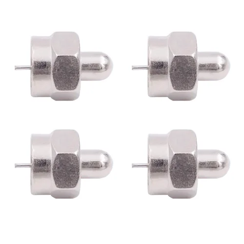 Vista 2 de Cubierta de tapa coaxial, paquete de 4 terminales de 75 ohmios, enchufe macho tipo F, tapa de terminador, extremos de resistencia, cubierta