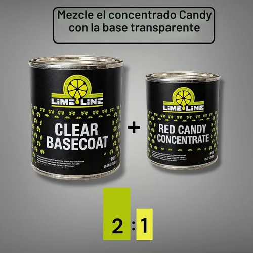 Vista 4 de LiME LiNE 4 onzas de concentrado de caramelo transparente, pintura automotriz a base de solvente (Azul caramelo 4 onzas)