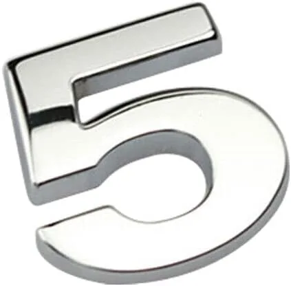 Vista 35 de Anso 1x Pegatina para Parachoques de Coche Auto de Metal Cromado DIY Letras 3D Digital Alfabeto Emblema