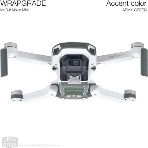 Vista 2 de Wrapgrade Skin compatible con DJI Mavic Mini Color decorativo Verde militar