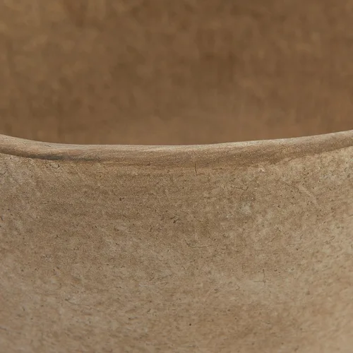 Vista 4 de Creative Co-Op - Maceta de terracota estilo bohemio con borde orgánico, color gris pardo mate